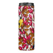 Vogels en rozen van honden thermosbeker (Achterkant)