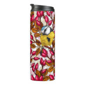 Vogels en rozen van honden thermosbeker (Geroteerd rechts)