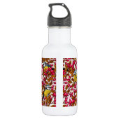 Vogels en rozen van honden waterfles  (Achterkant)