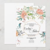 Vogels en Rozen - Weddenschapskaart Kaart (Voorkant / Achterkant)