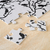 Vogels en Sakura Branches Japans schilderen Legpuzzel (Zijkant)