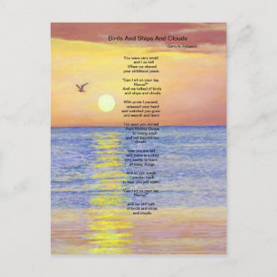 VOGELS EN SCHEPEN EN BRIEFKAART VAN KLEUTEN