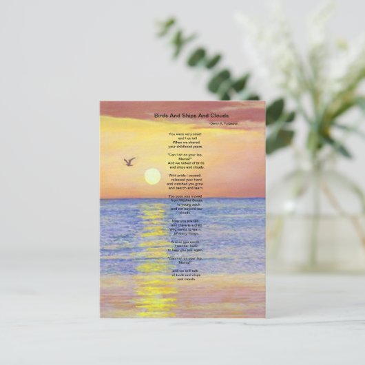 VOGELS EN SCHEPEN EN BRIEFKAART VAN KLEUTEN (Staand voorkant)