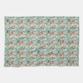 Vogels en sneeuwbessen theedoek (Horizontaal)