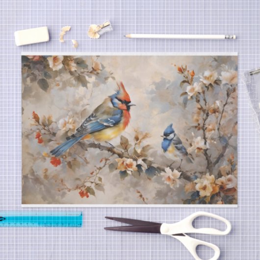 Vogels en takken Decoupage Tissue Paper Tissuepapier (Craft)