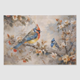 Vogels en Takken Decoupage Tissuepapier