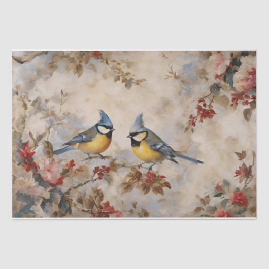 Vogels en Takken Decoupage Tissuepapier (Voorkant)