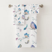 Vogels en veren patroon bad handdoek (Insitu)