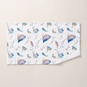 Vogels en veren patroon bad handdoek (Handdoek)