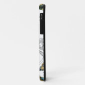 Vogels en vlinder op een zwarte en witte achtergro Case-Mate iPhone case (Achterkant/links)