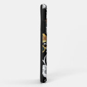 Vogels en vlinder op een zwarte en witte achtergro Case-Mate iPhone case (Achterkant/rechts)