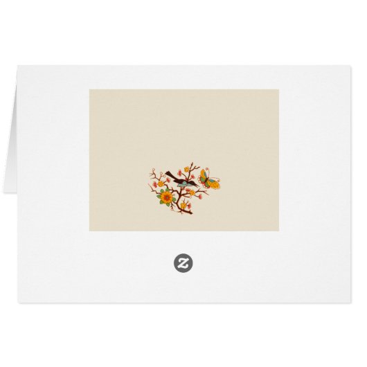 Vogels en vlinders Gepluste Kaart (Achterkant Horizontaal)