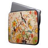 Vogels en vlinders hoes voor neopreen-laptops (Voorkant Links)