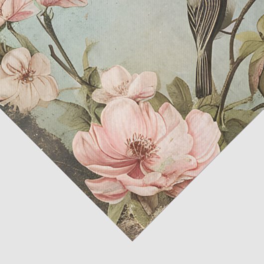  vogels en vlinders Kersenbloesem Tissuepapier (Detail)