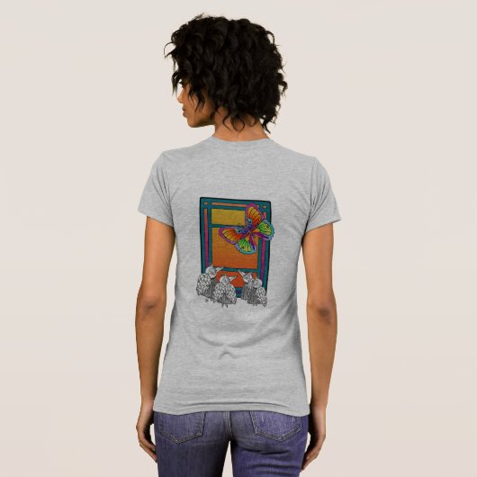 Vogels en vlinders t-shirt (Achterkant volledig)