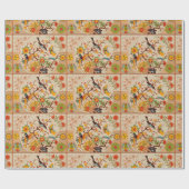 Vogels en vlinders Verpakkingspapier Cadeaupapier (Vlak)