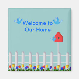 Vogels en Vogelhuis Welkom bij Ons Huis Magneet