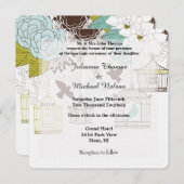 Vogels en Vogelkooien Bruiloft Kaart (Voorkant / Achterkant)