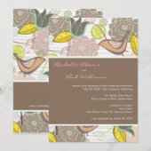 Vogels en vogelpest Uitnodiging tot huwelijk (Voorkant / Achterkant)