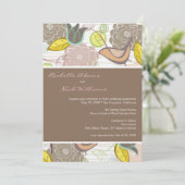 Vogels en vogelpest Uitnodiging tot huwelijk (Staand voorkant)