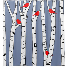 Vogels en vogels douchegordijn