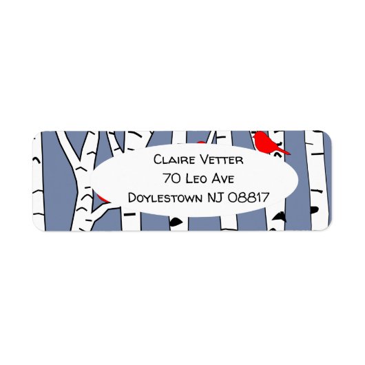 Vogels en vogels etiket (Voorkant)