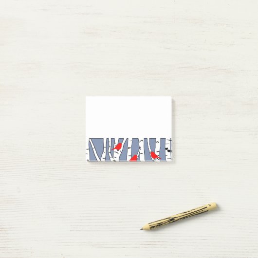 Vogels en vogels post-it® notes (Op bureau)