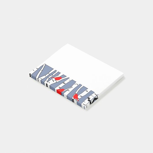 Vogels en vogels post-it® notes (Schuin)