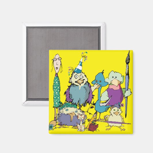 Vogels en vrienden magneet (Voorkant / Achterkant)