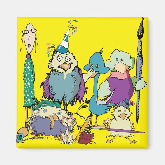 Vogels en vrienden magneet (Voorkant)