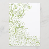 Vogels en wervelingen bruiloft menu (Achterkant)