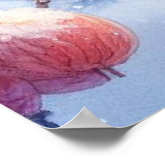 Vogels en winterlandschap 15 poster (Hoek)