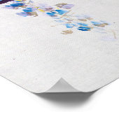 Vogels en Wisteria Flowers, Watanabe Seitei Poster (Hoek)