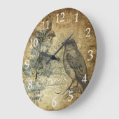  vogels en witte cijfers grote klok (Hoek)
