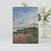 Vogels en zonnestralen op het Wenskaart van het me (Staand voorkant)