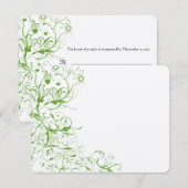 Vogels en zwembroeken Apple Green Wedding Response RSVP Kaartje (Voorkant / Achterkant)