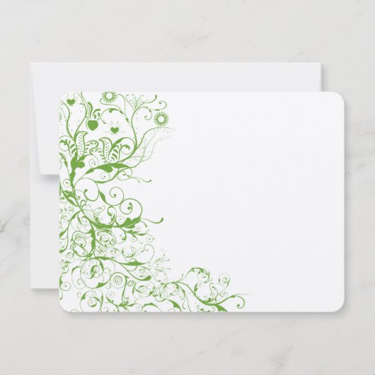 Vogels en zwembroeken Apple Green Wedding Response RSVP Kaartje (Voorkant)