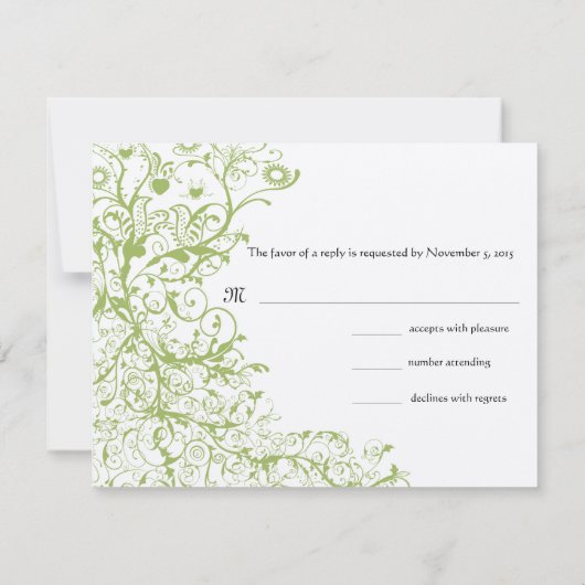 Vogels en zwembroeken RSVP Green Hydrangea #31 (Achterkant)