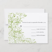 Vogels en zwembroeken RSVP Green Hydrangea #31 Kaartje (Achterkant)
