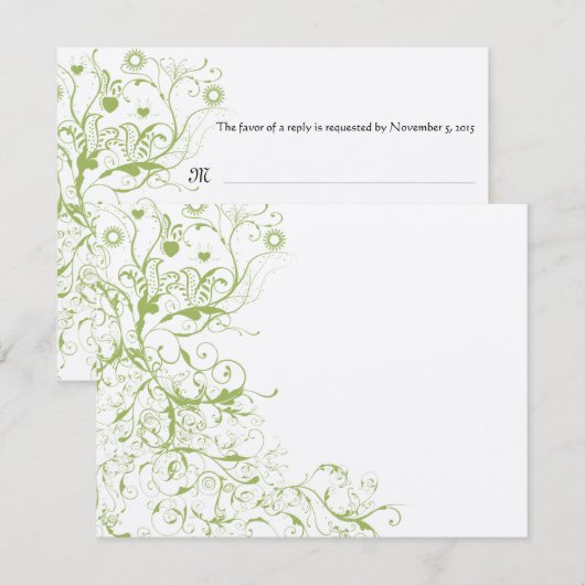 Vogels en zwembroeken RSVP-reactiekaart #17 RSVP Kaartje (Voorkant / Achterkant)