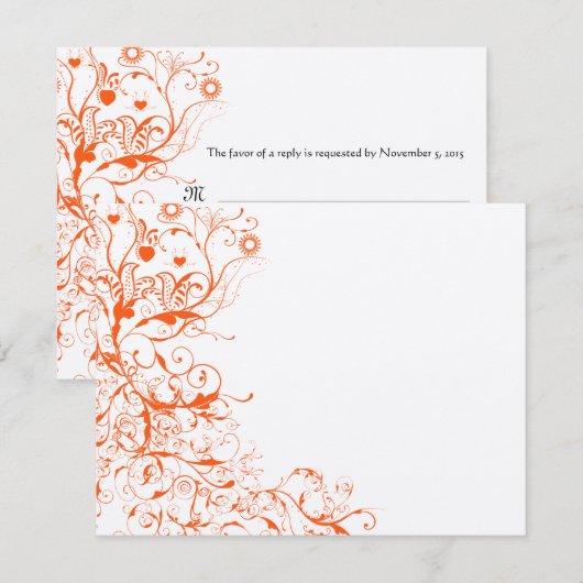 Vogels en zwembroeken RSVP-reactiekaart RSVP Kaartje (Voorkant / Achterkant)