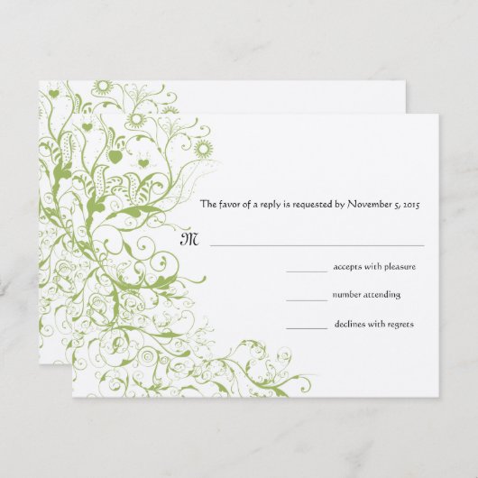 Vogels en zwembroeken RSVP-reactiekaart RSVP Kaartje (Voorkant / Achterkant)