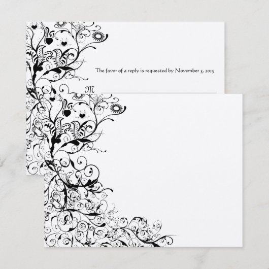 Vogels en zwembroeken RSVP-reactiekaart RSVP Kaartje (Voorkant / Achterkant)