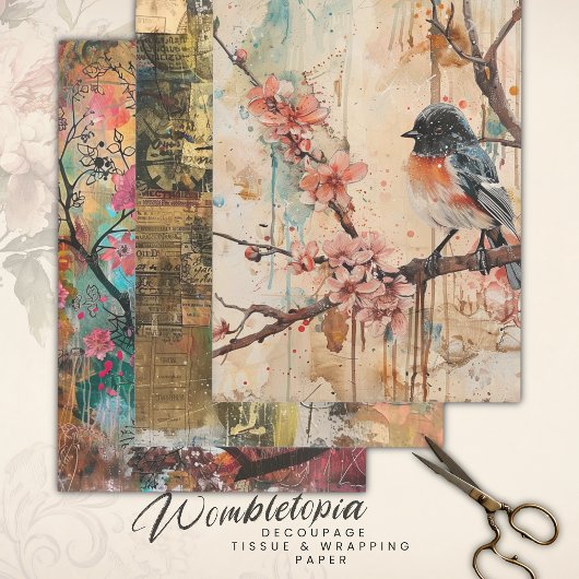 Vogels Ephemera Heavy Weight Decoupage Inpakpapier Vel