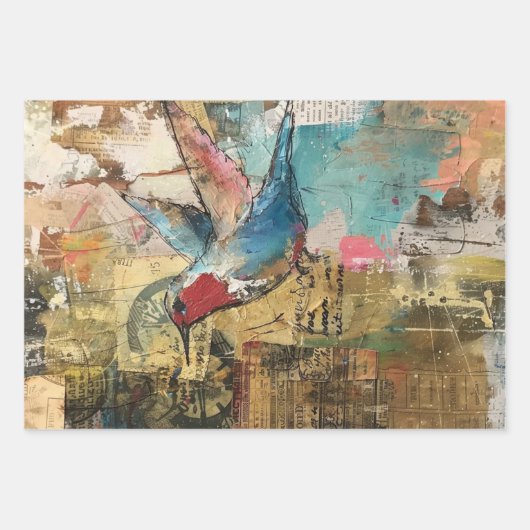  Vogels Ephemera Heavy Weight Decoupage Inpakpapier Vel (Voorkant 2)