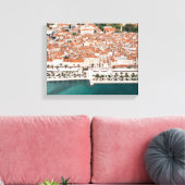 vogels Eye foto van de stad Canvas Afdruk (Insitu (Woonkamer))