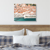 vogels Eye foto van de stad Canvas Afdruk (Insitu (Slaapkamer))