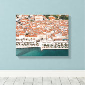 vogels Eye foto van de stad Canvas Afdruk (Insitu (Houten vloer))
