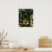 Vogels Eye Uitzicht Bryant Park Manhattan NYC Poster (Keuken)