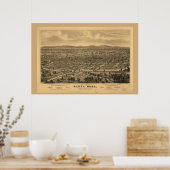 Vogels Eye Uitzicht Santa Rosa Poster (Keuken)